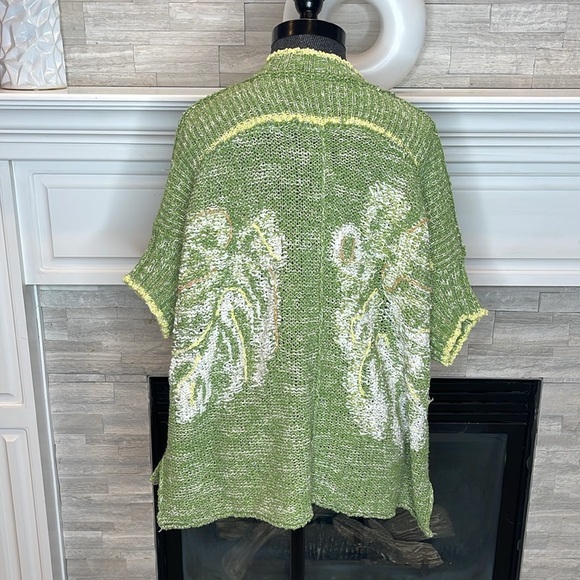 Anthropologie Daily Practice Palm Frond Cardigan Size Xs/S - Picture 7 of 7